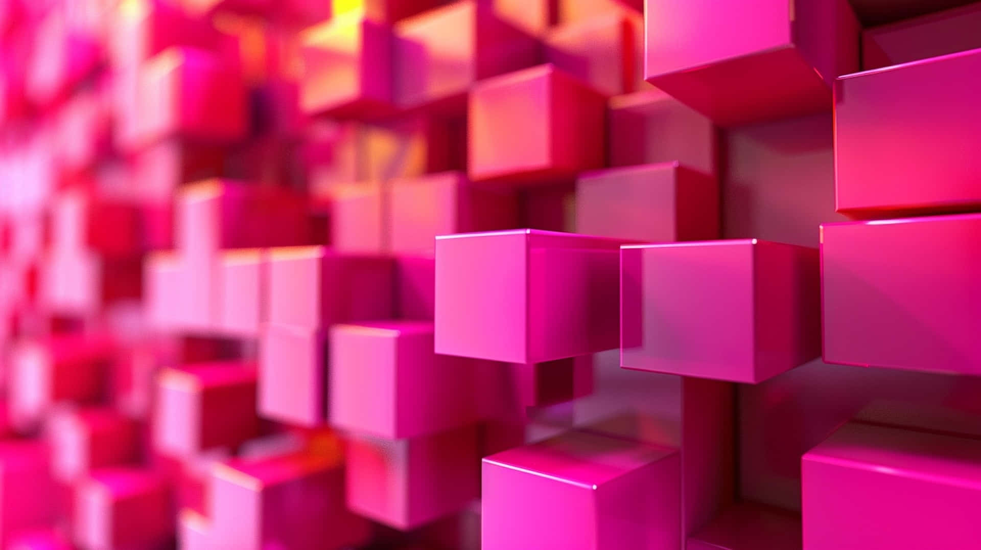 Pink3 D Cubes Abstract Wallpaper