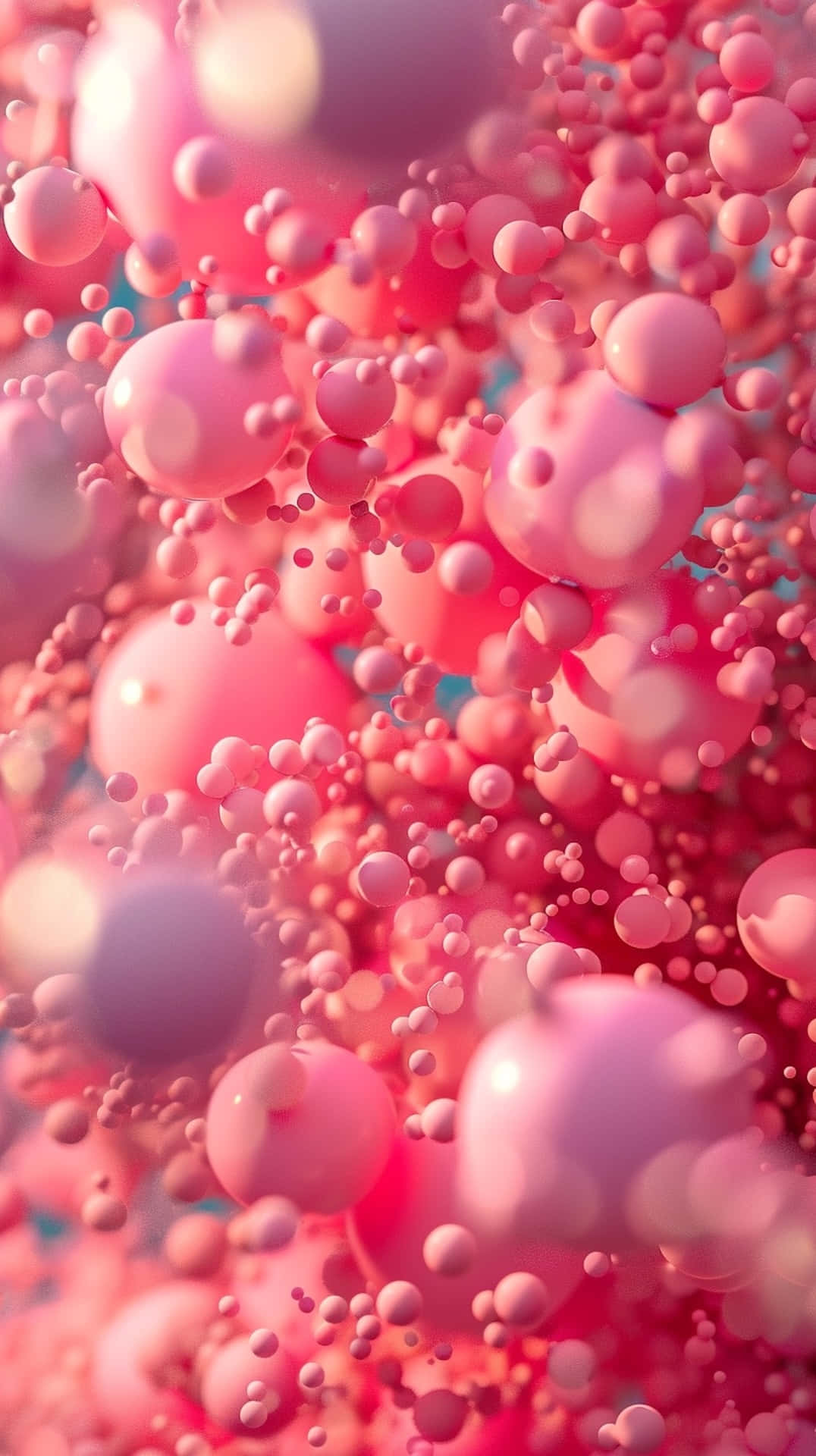 Pink3 D Spheres Abstract Wallpaper
