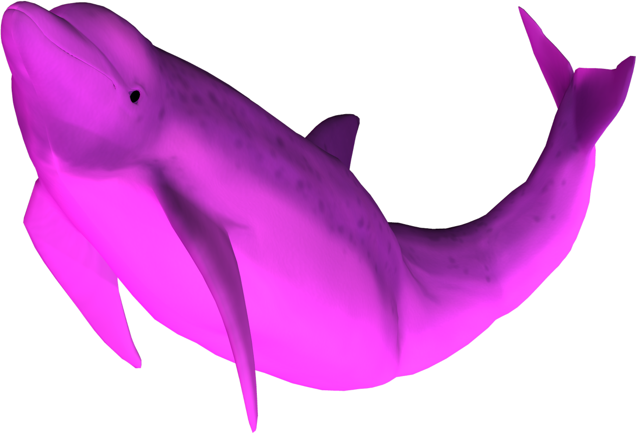 Pink3 D Whale Model PNG