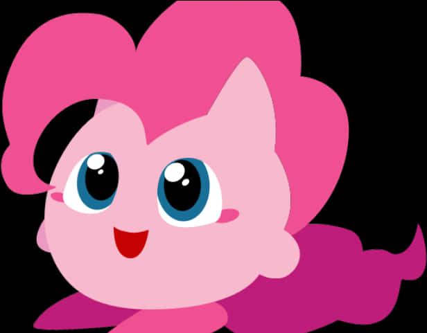 Pink_ Animated_ Character_ Smile PNG