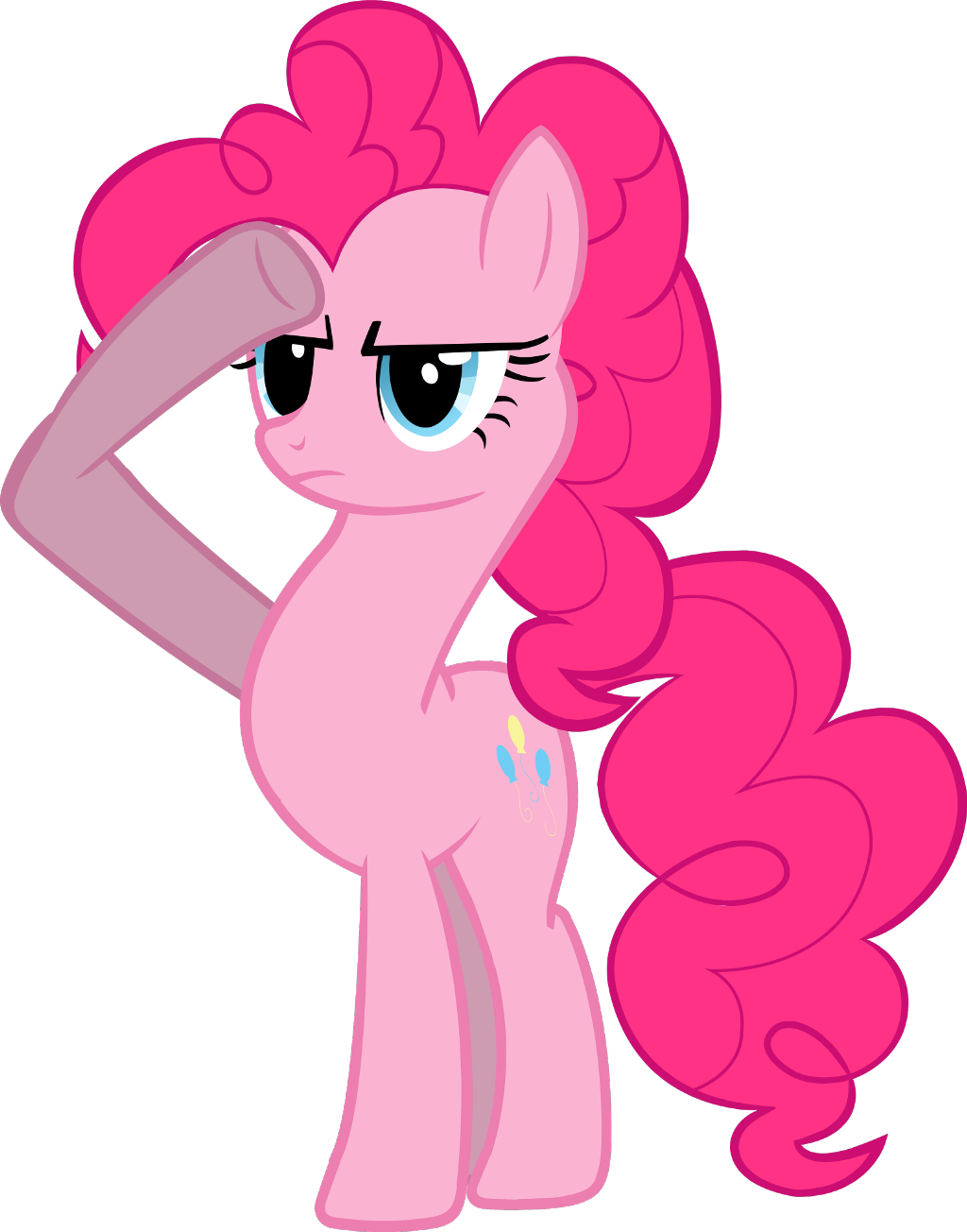 Pink_ Animated_ Pony_ Saluting.png PNG