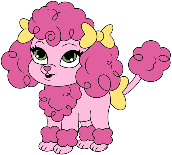 Pink_ Cartoon_ Poodle_ Animation PNG