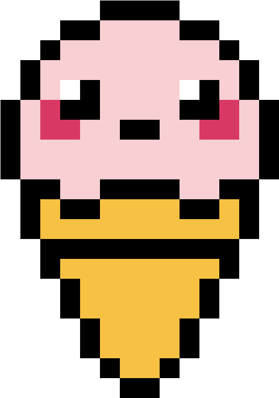 Pink_ Character_ Pixel_ Art_ Grid PNG