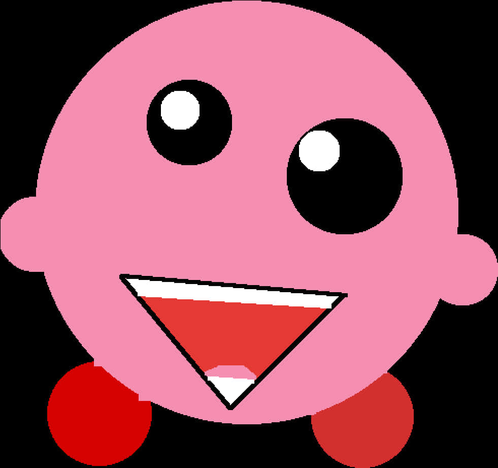 Pink_ Kirby_ Vector_ Graphic PNG