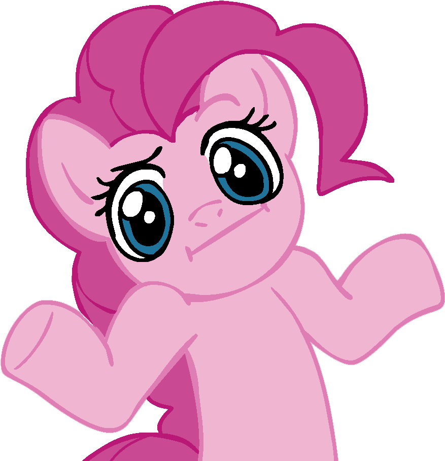 Pink_ Pony_ Character_ Shrugging PNG