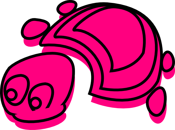 Pink_ Stylized_ Tortoise_ Vector PNG