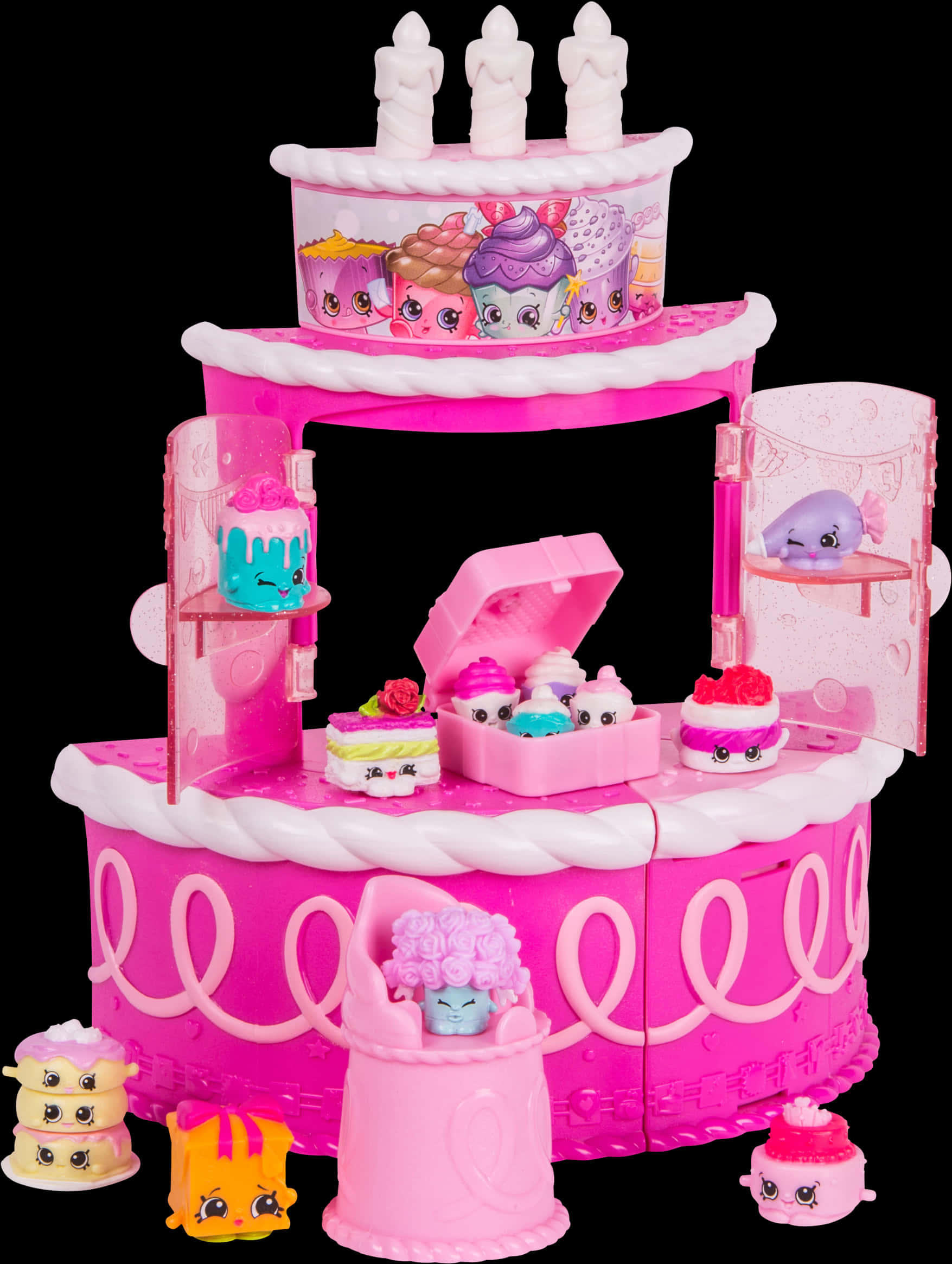 Pink_ Toy_ Birthday_ Cake_ Set PNG