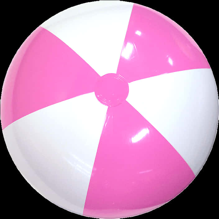 Pinkand White Beach Ball PNG