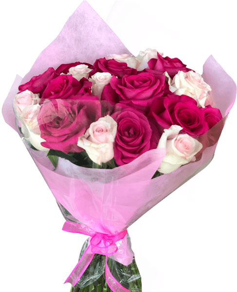 Pinkand White Rose Bouquet PNG