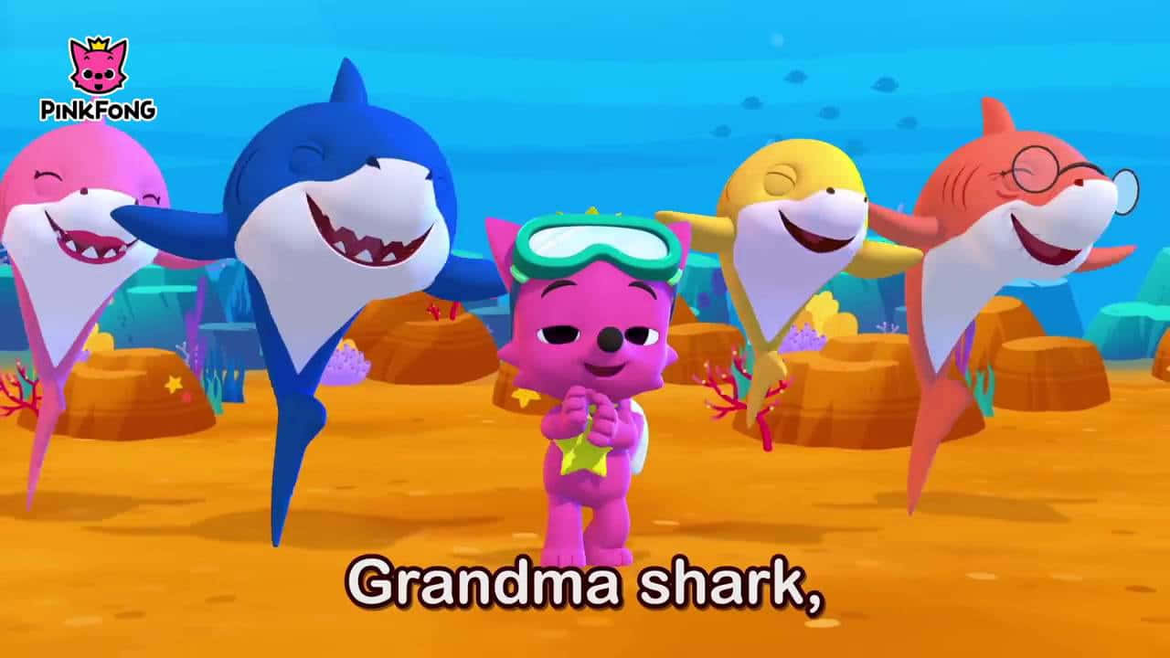 Pinkfong Baby Shark And Grandma Shark Wallpaper