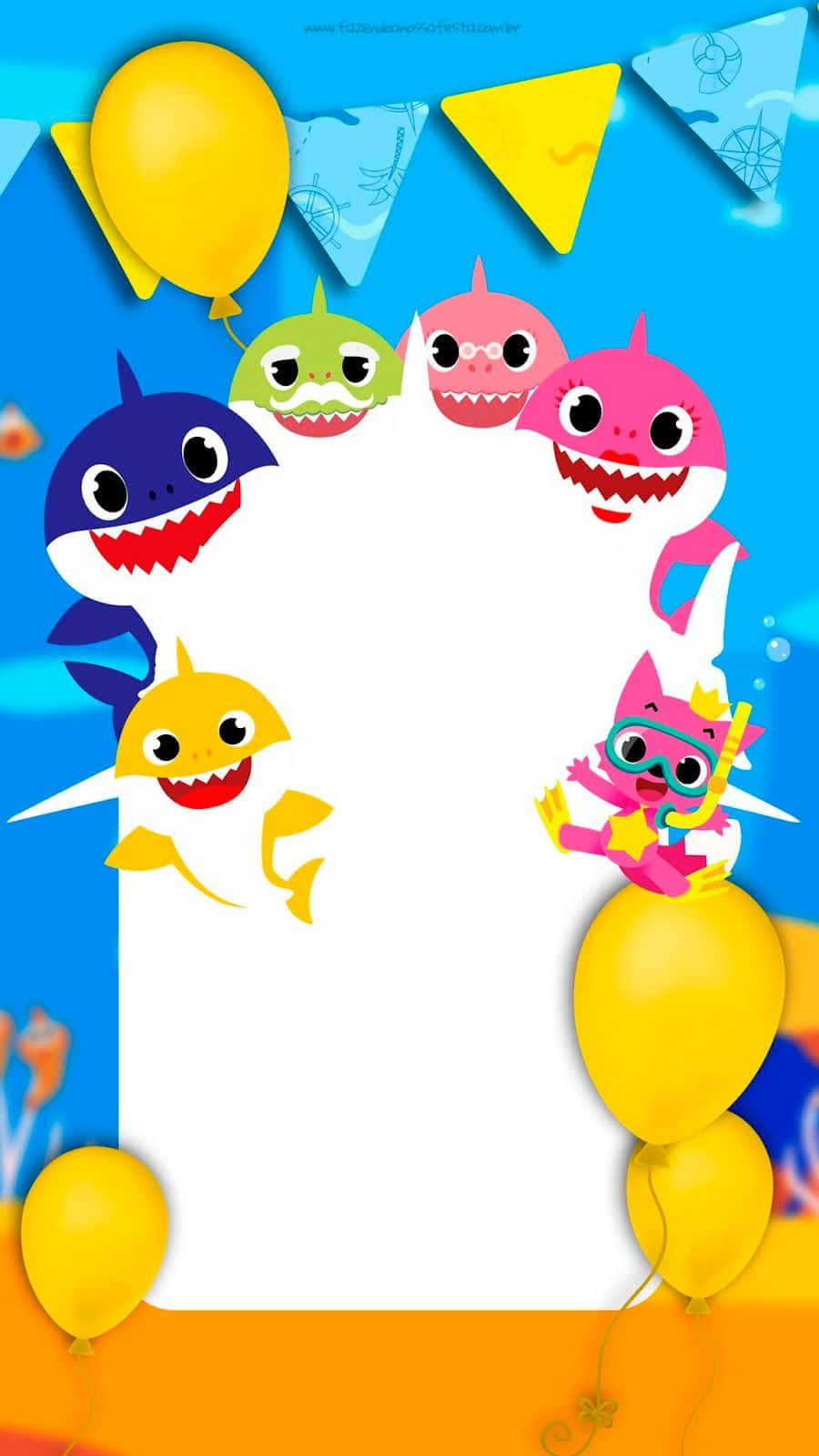 Pinkfong Baby Shark Greetingskort Tapet: Wallpaper