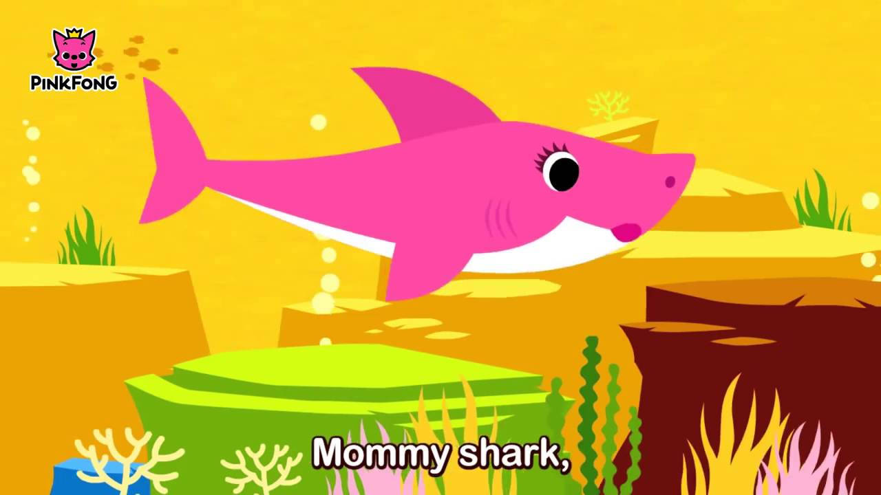 Pinkfong Baby Shark Rosa Mama Wallpaper