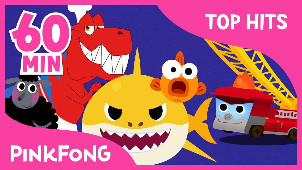 Download Pinkfong Baby Shark Top Hits Wallpaper 