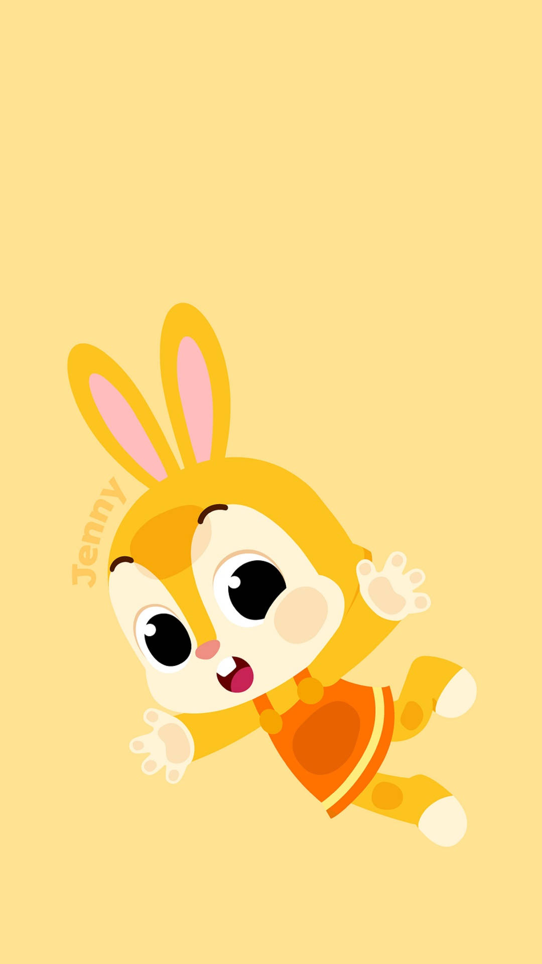 Pinkfong Jenny Gelbe Kunst Wallpaper