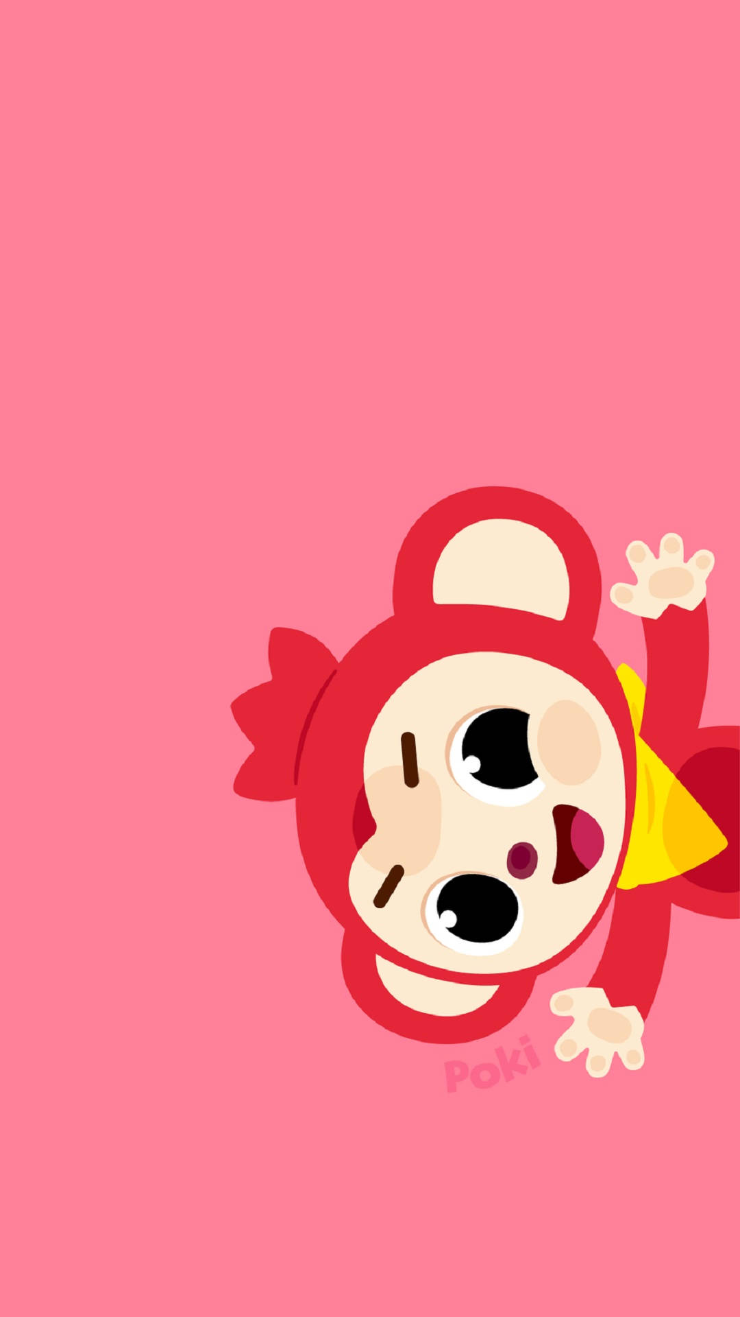 Pinkfong Poki Red Art Background