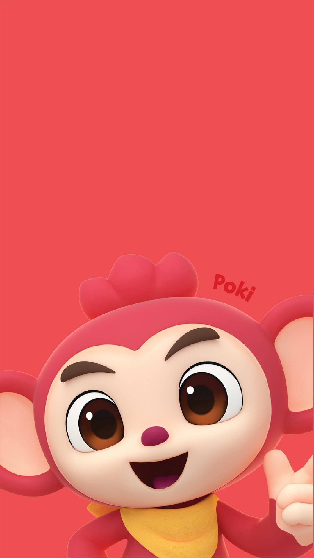 Pinkfong Poki Red Poster Wallpaper