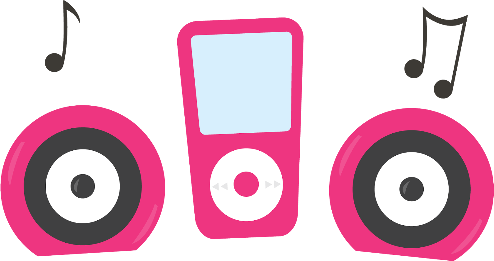 Pinki Podand Speakers Vector PNG