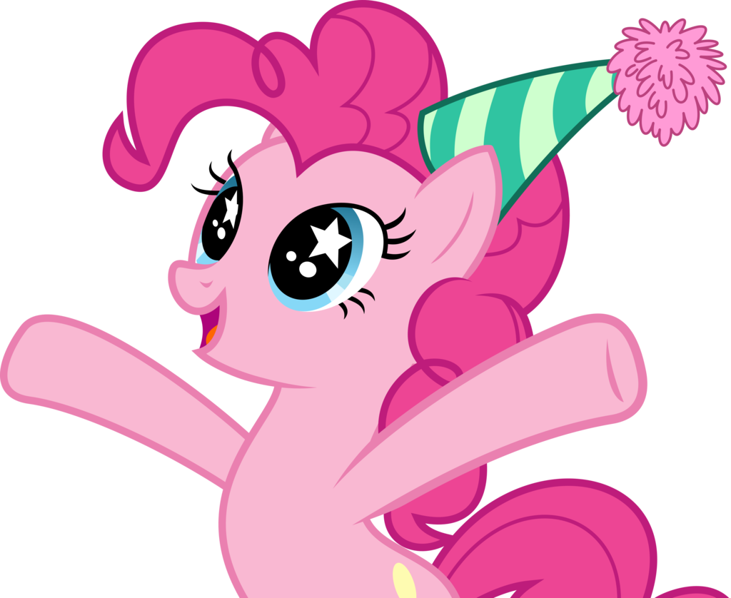 Pinkie Pie Celebration Vector PNG