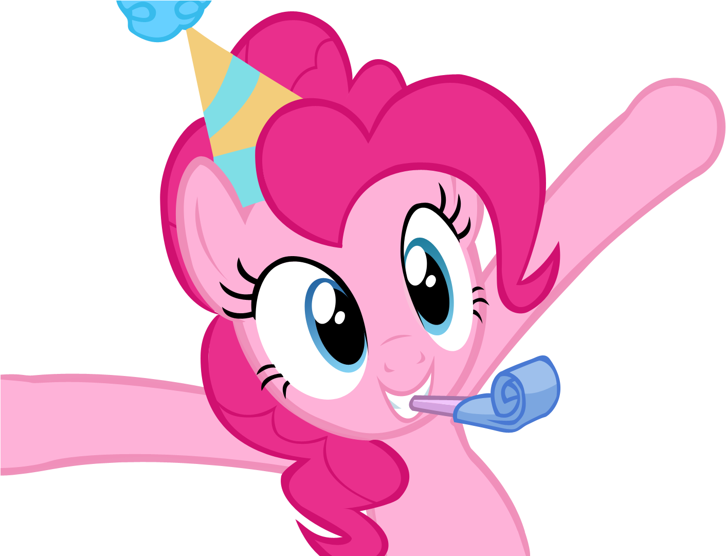 Pinkie Pie Celebration Vector PNG