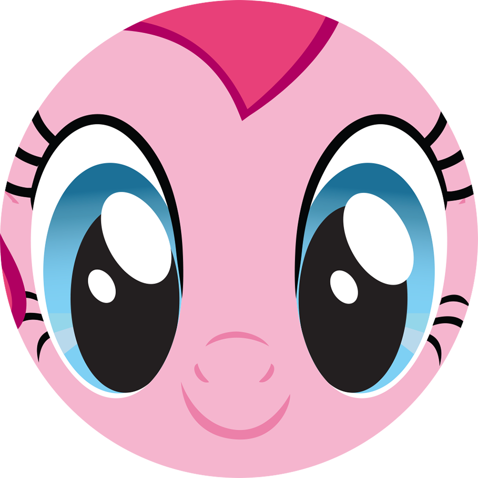 Pinkie Pie Close Up Vector Art PNG