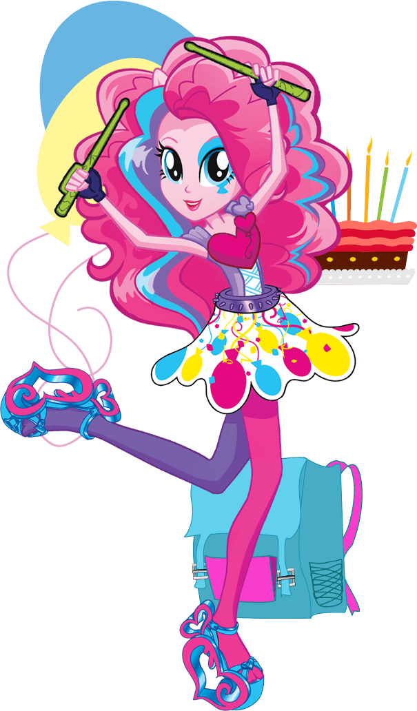 Pinkie Pie Equestria Girls Birthday Celebration PNG
