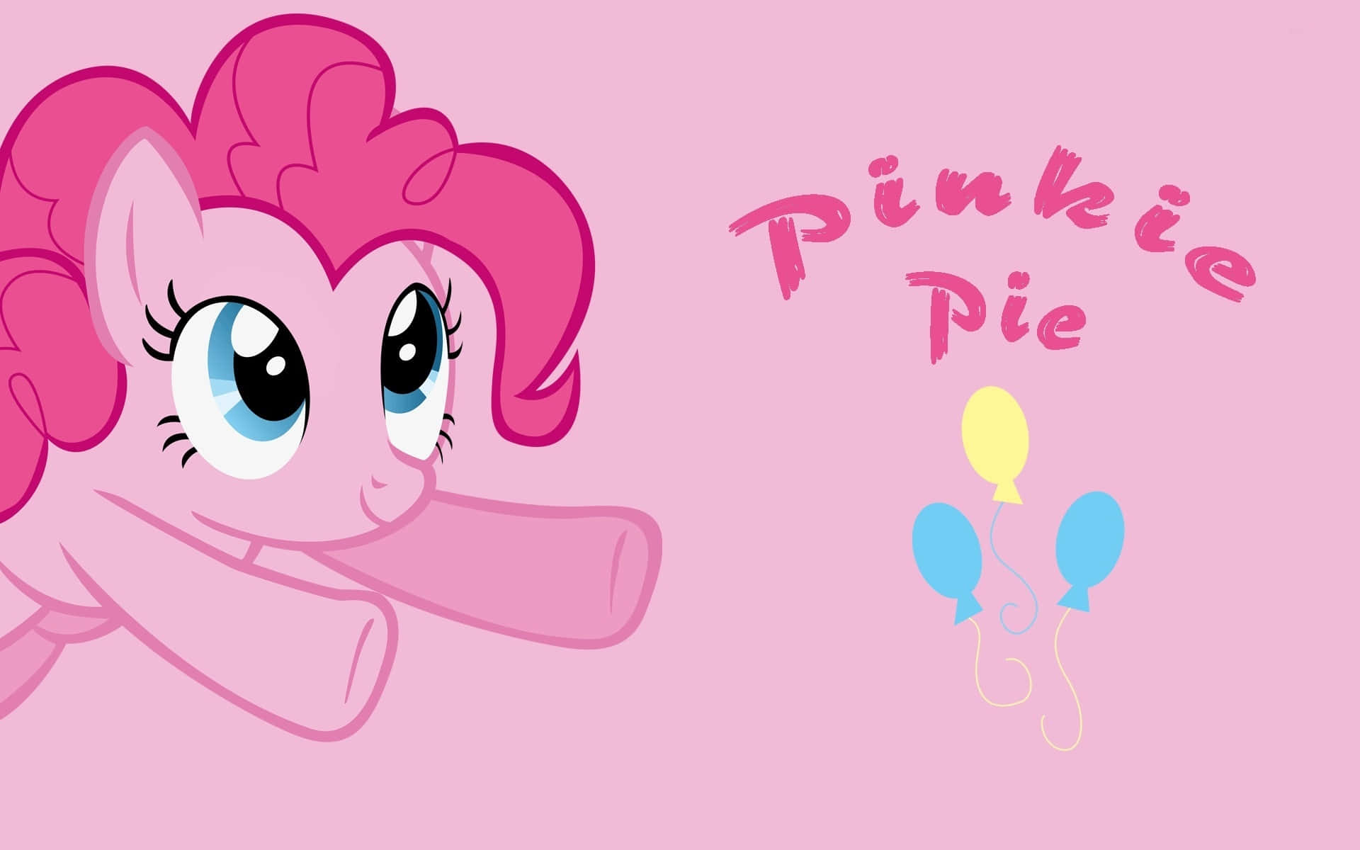 Pinkie Pie bouncing on a cloud