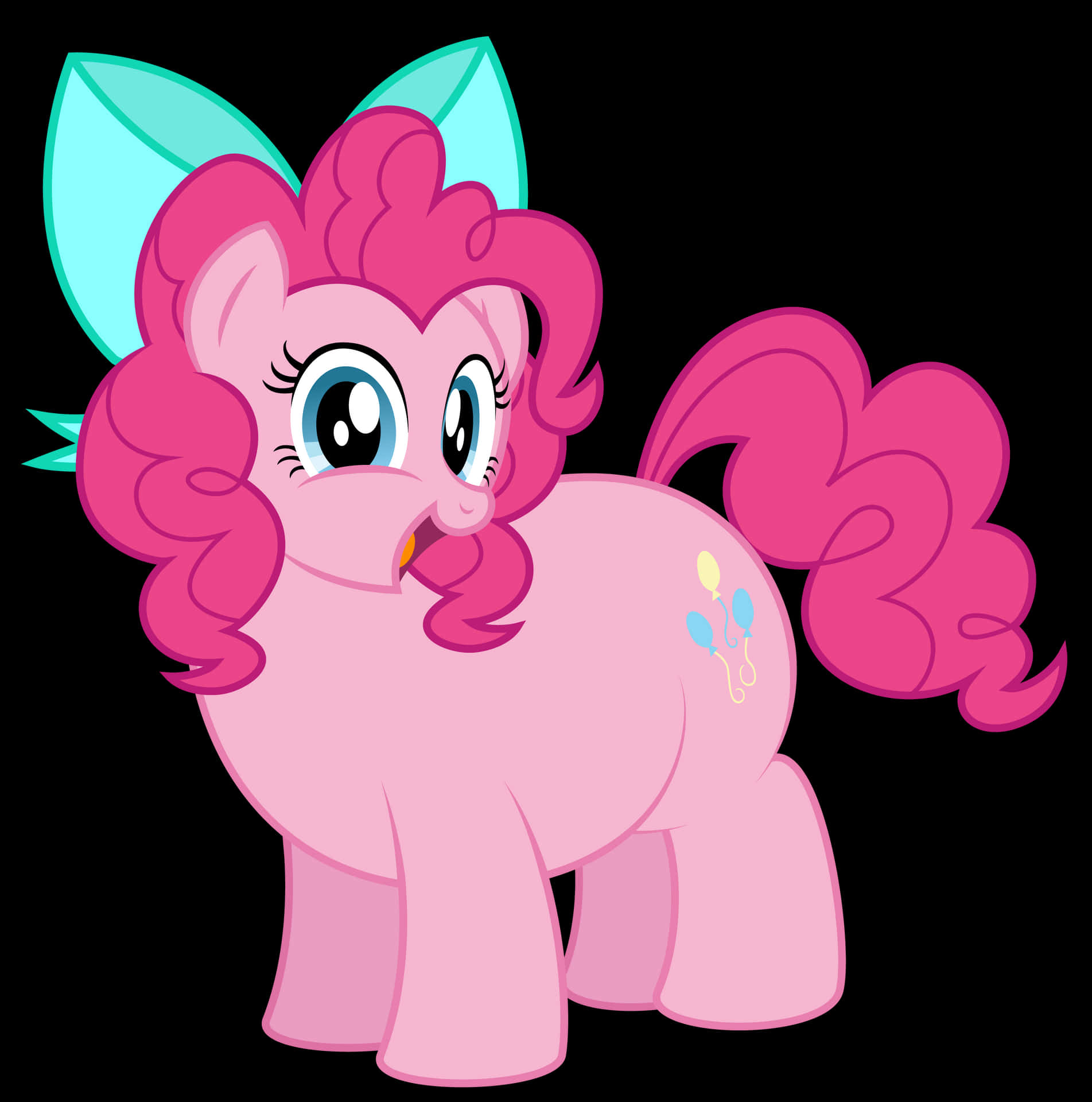 Pinkie Pie from My Little Pony, celebrating the joys of friendship!