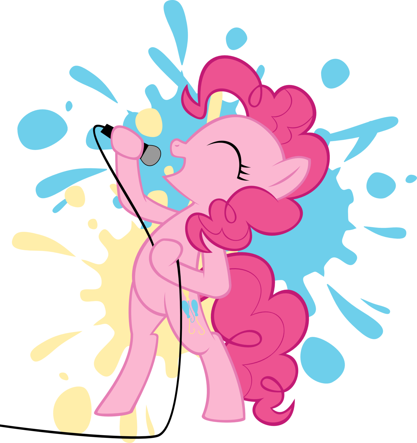 Pinkie Pie Singing Joyfully PNG