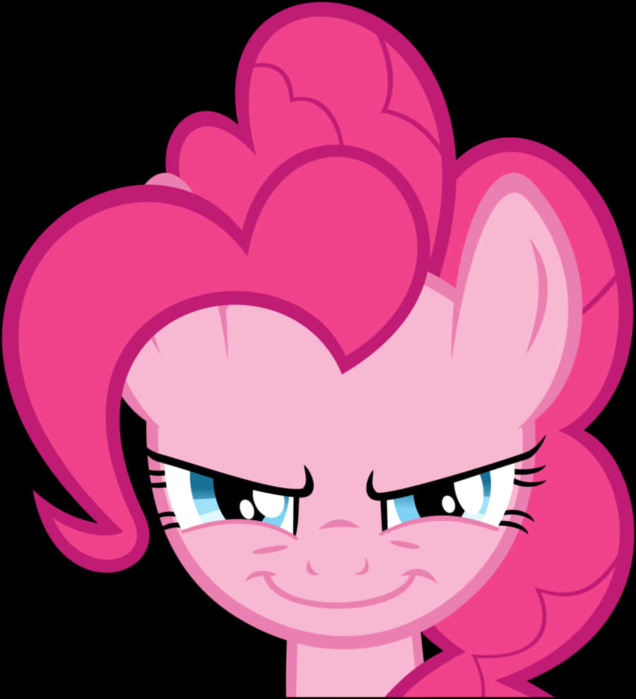 Pinkie Pie Smiling Cartoon Character PNG