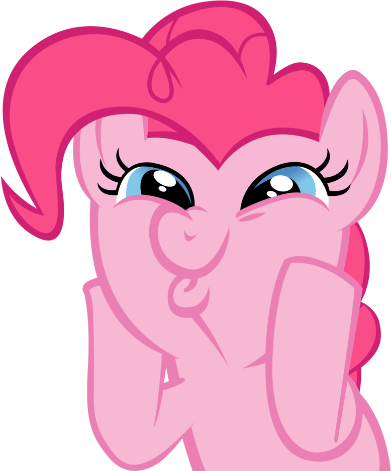 Pinkie Pie Smiling Vector Art PNG