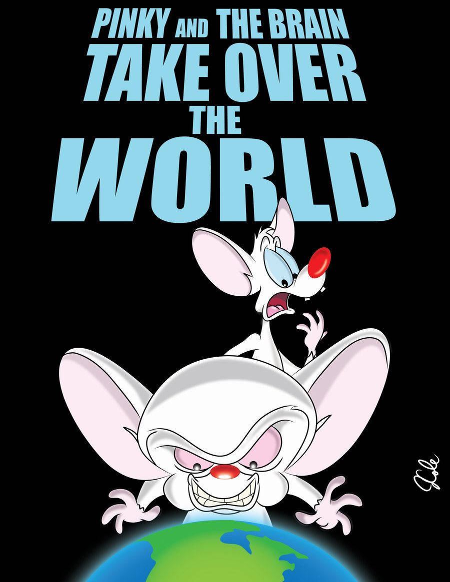 Pinky And The Brain Black Poster Wallpaper