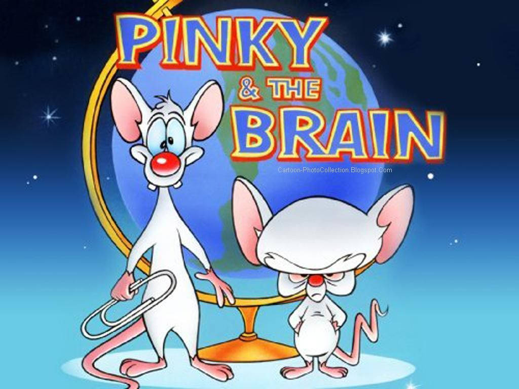 Pinky And The Brain Galaxy-Themed Poster Wallpaper