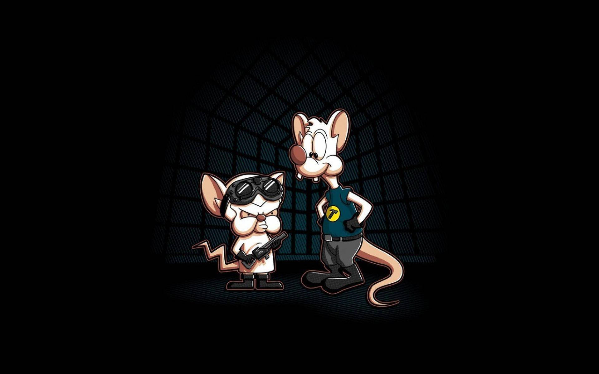Pinky And The Brain With Gun Wallpaper