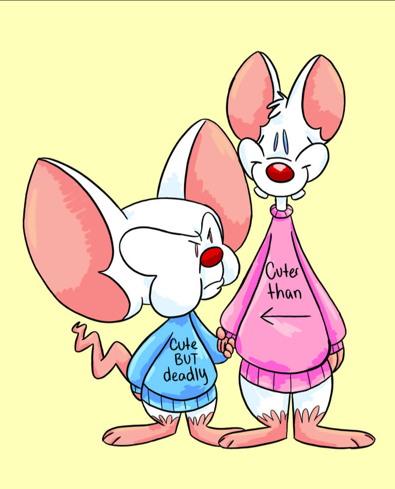 Pinky And The Brain Yellow Background Wallpaper