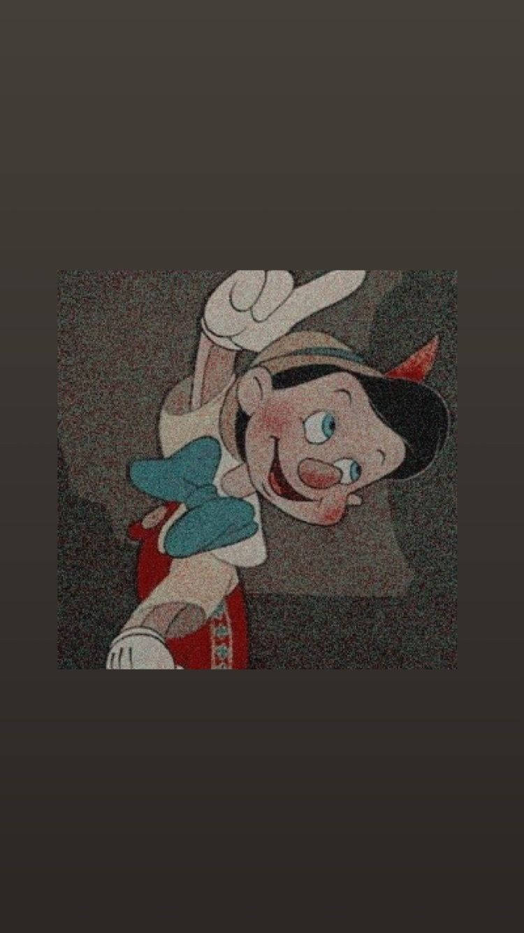 Pinocchio Aestetisk Tegneserie Disney Dynamisk Tapet Wallpaper