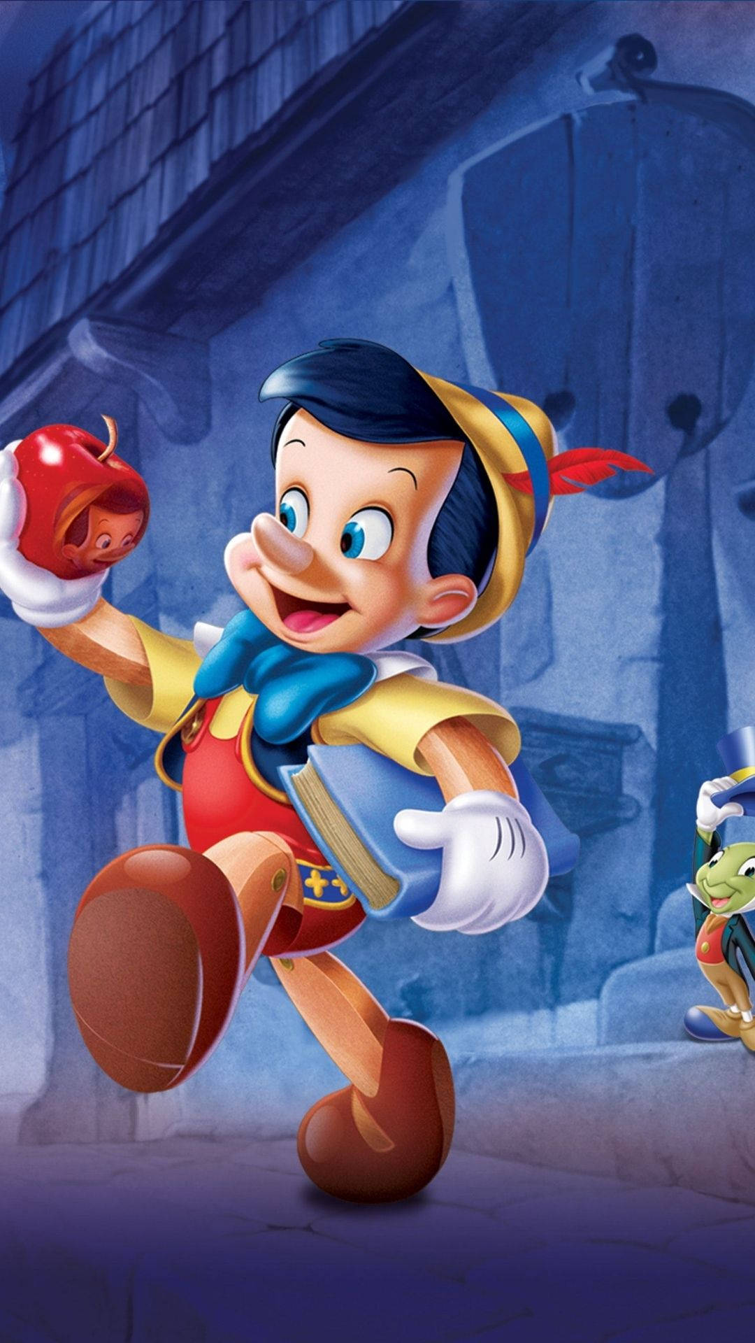 Pinocchioröda Äpple. Wallpaper