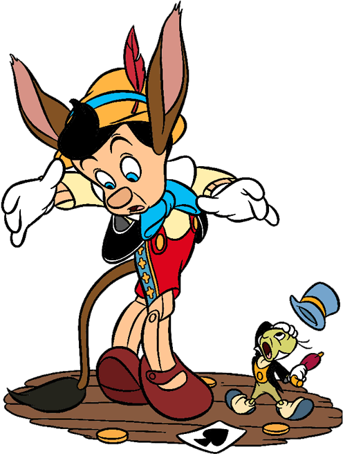 Pinocchioand Jiminy Cricket Illustration PNG