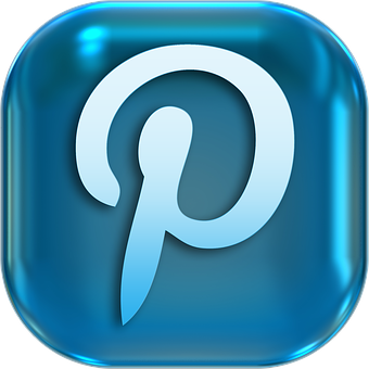 Pinterest Icon Blue Glossy PNG