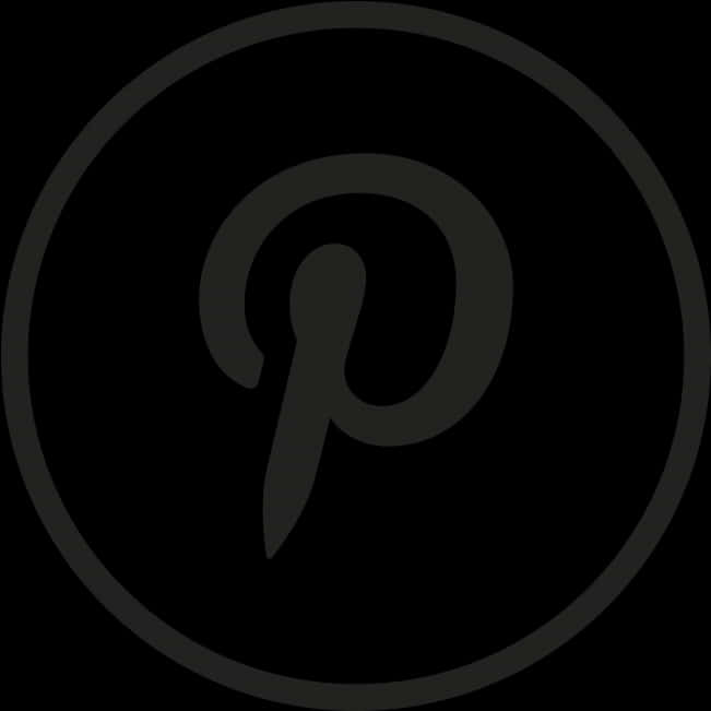 Pinterest Logo Black Background PNG
