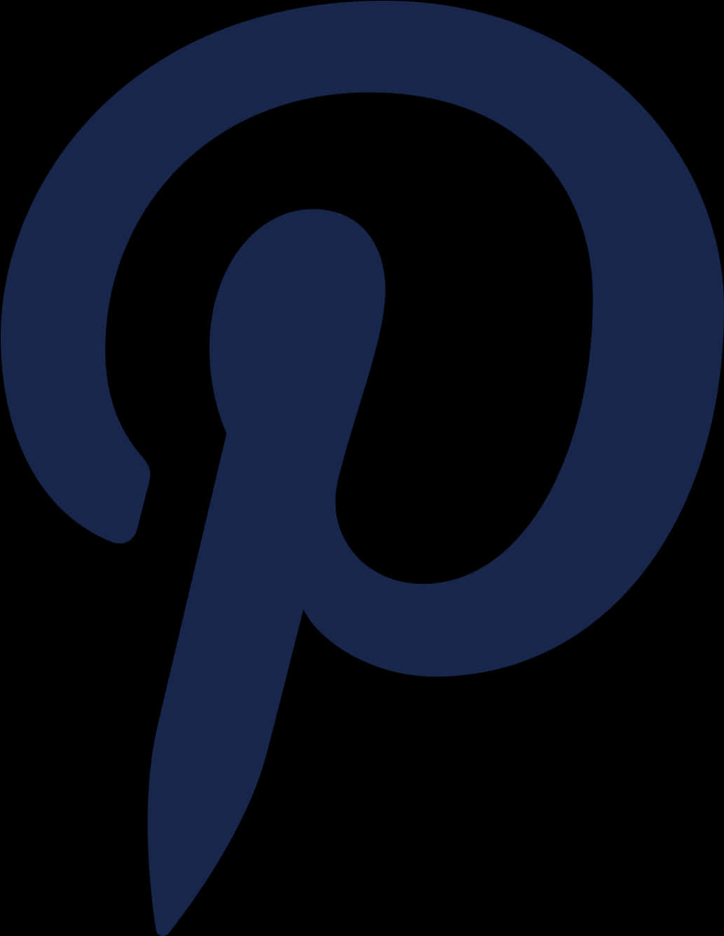 Pinterest Logo Dark Background PNG