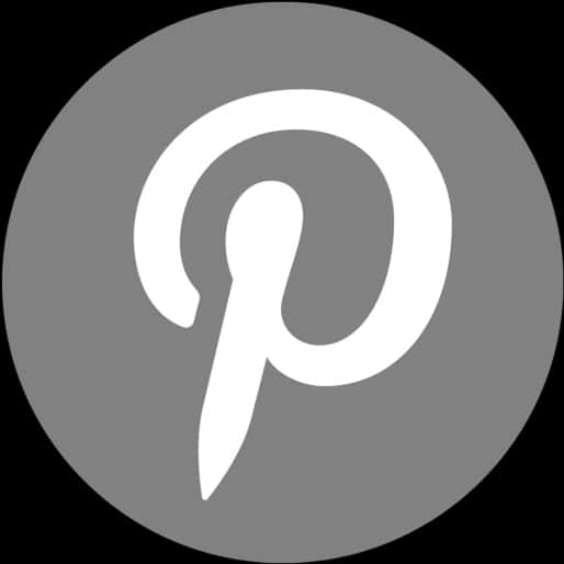 Pinterest Logo Gray Circle Background PNG