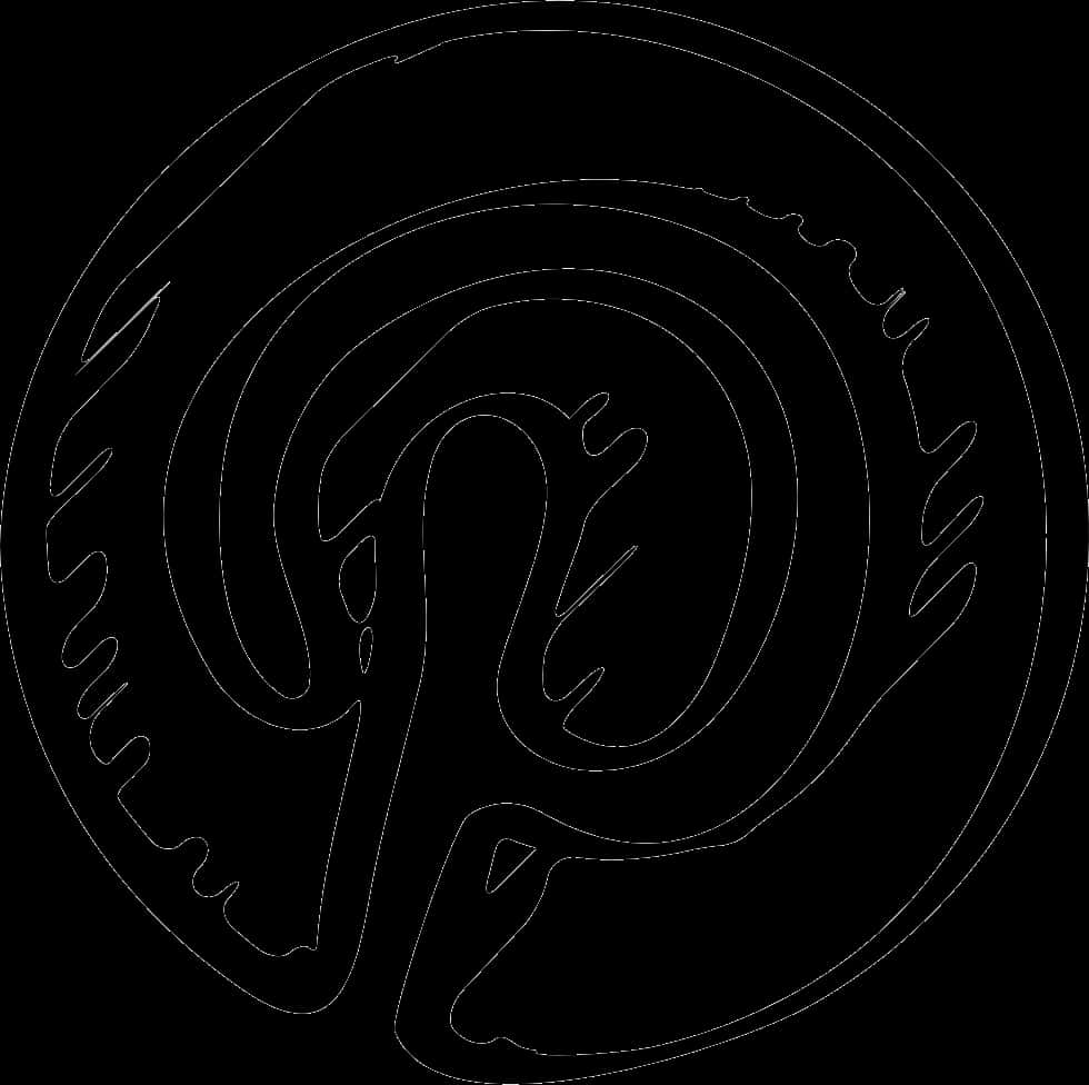 Pinterest Logo Outline PNG