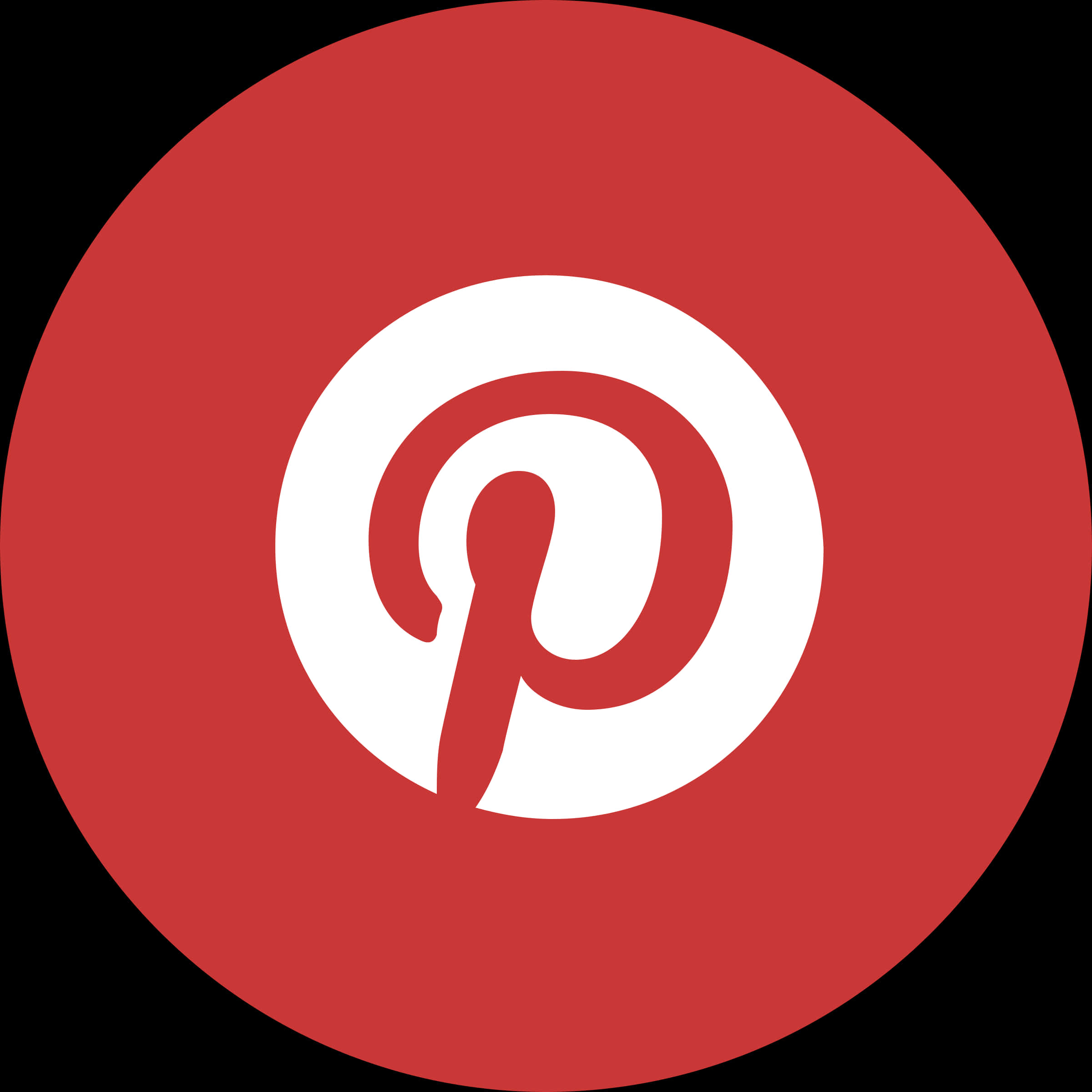 Pinterest Logo Red Background PNG