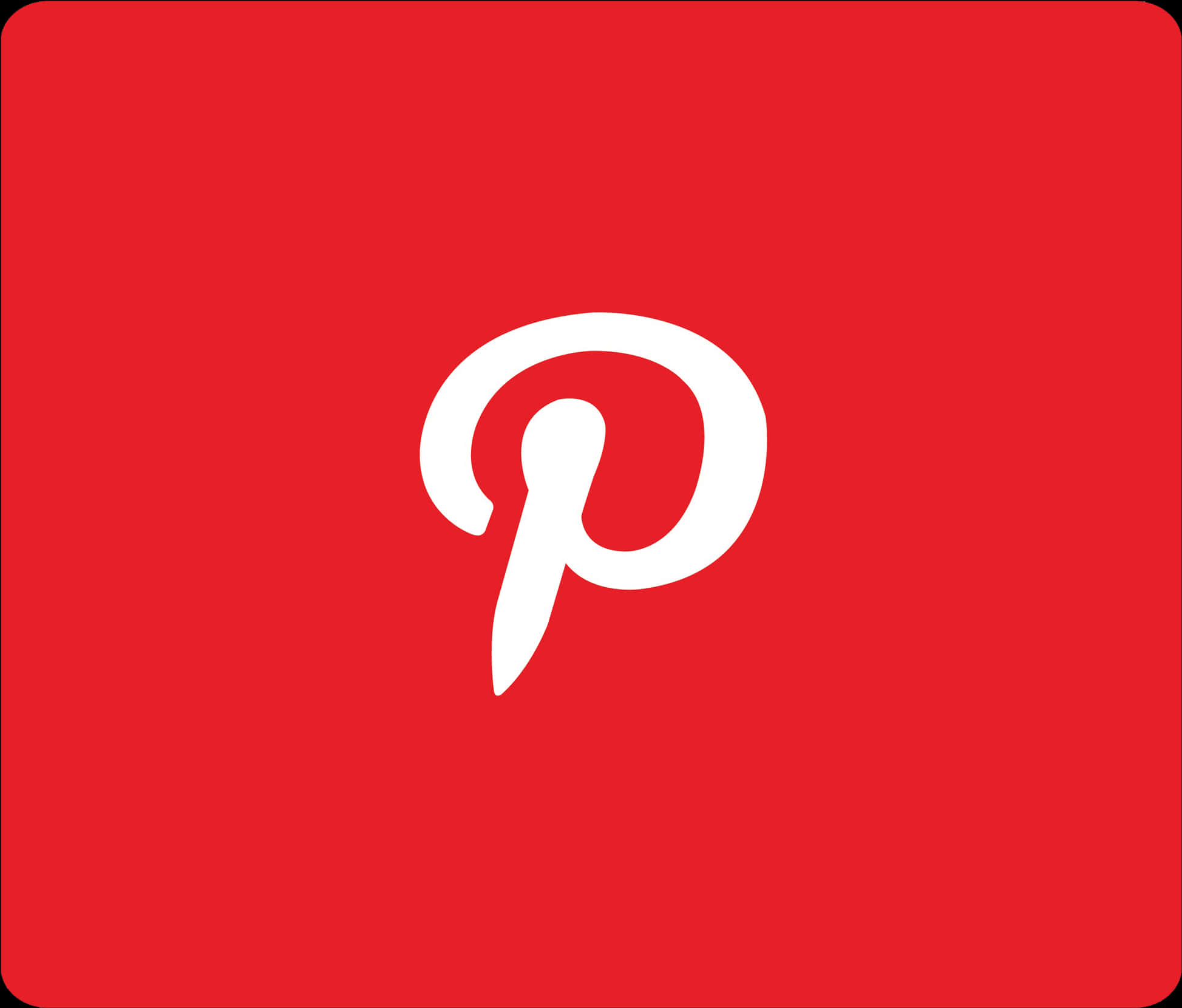 Pinterest Logo Red Background PNG