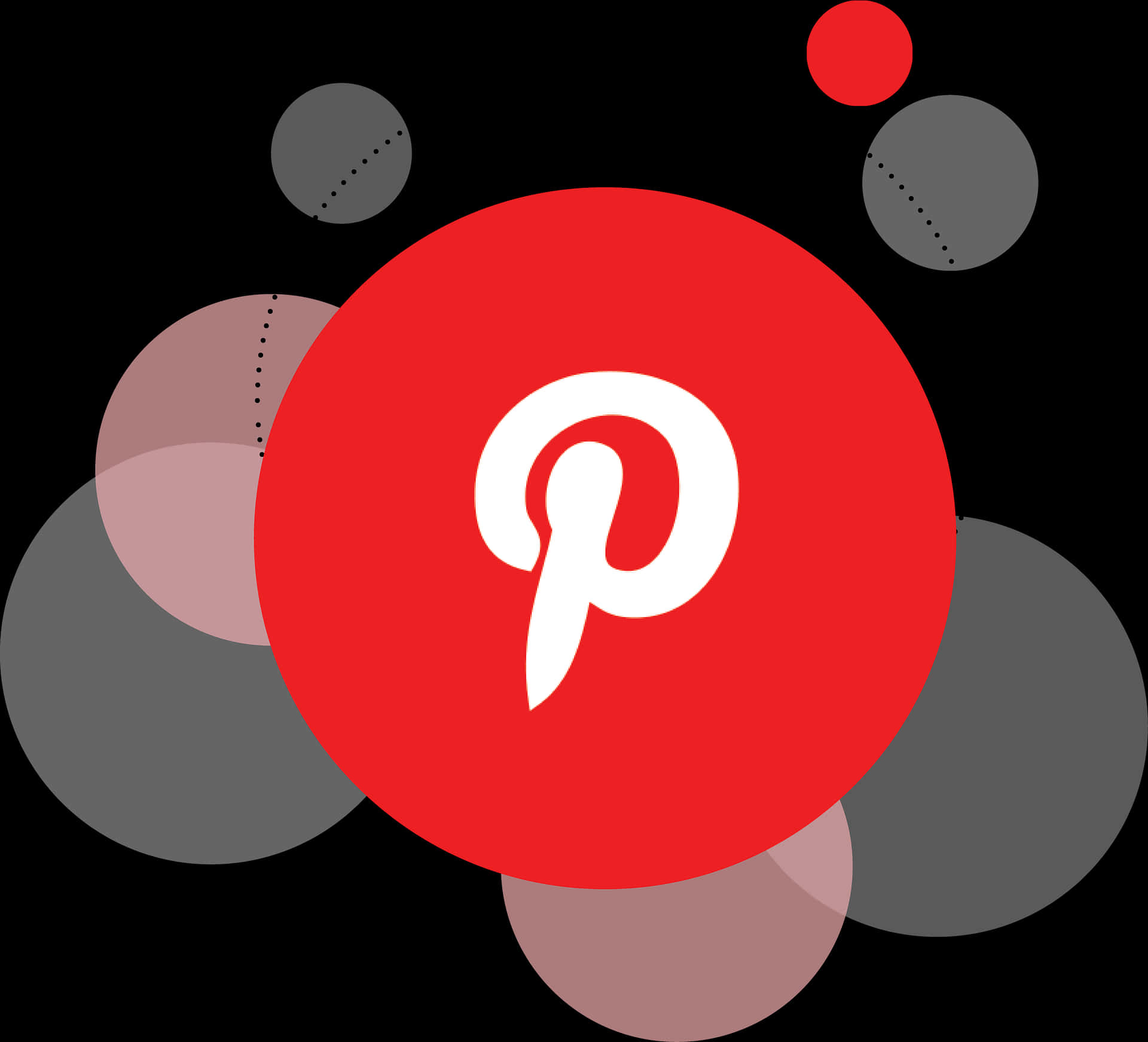 Pinterest Logo Red Circle Background PNG