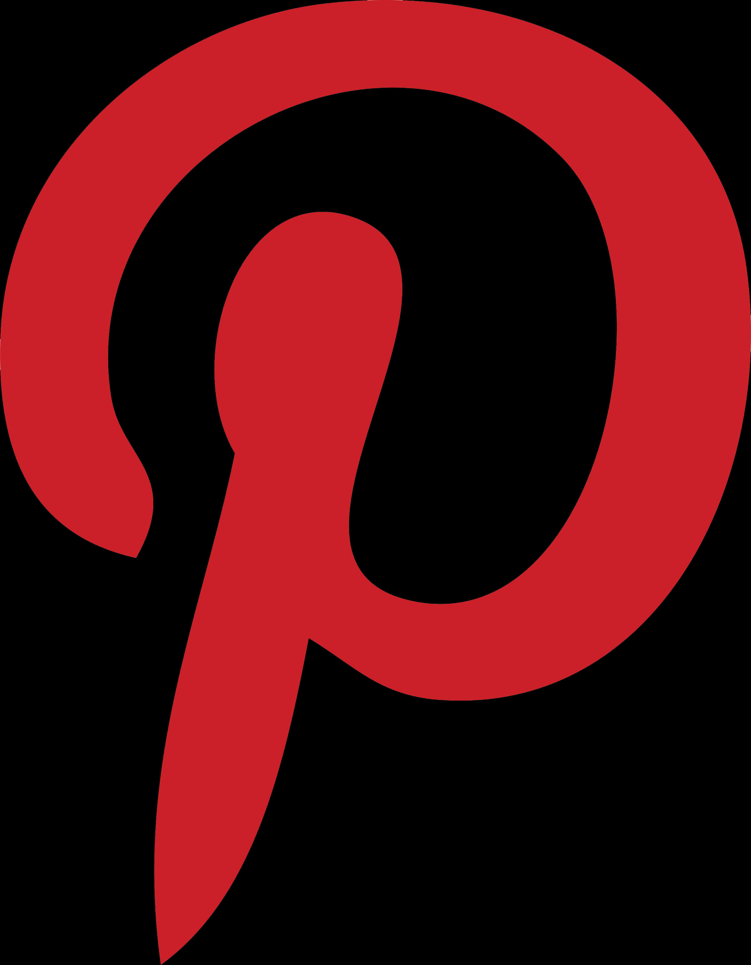 Pinterest Logo Redon Black PNG