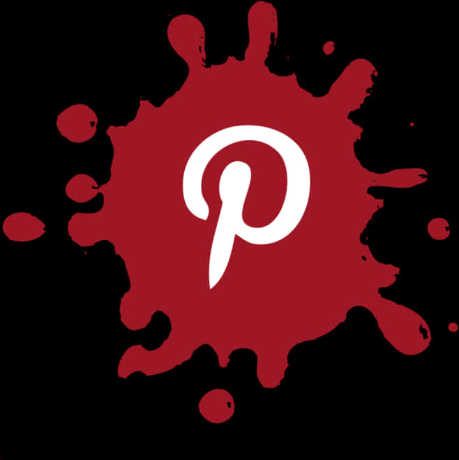 Pinterest Logoon Red Splash PNG