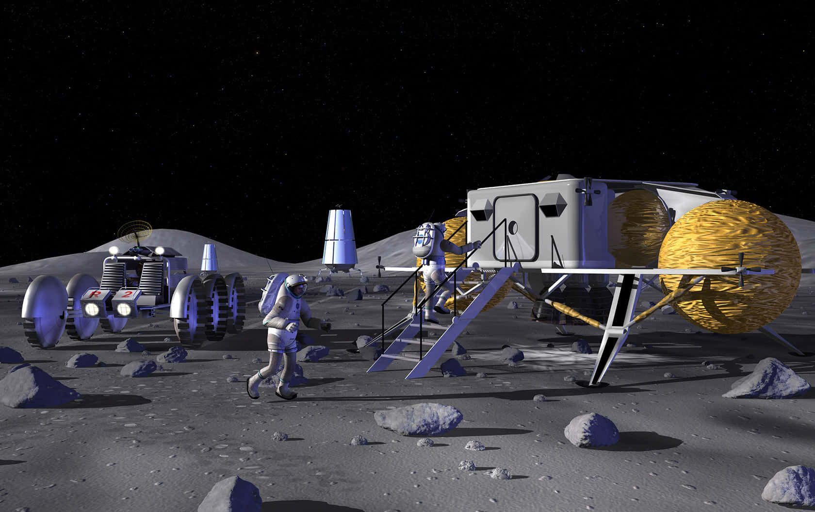 Pioneering Our Lunar Future Wallpaper