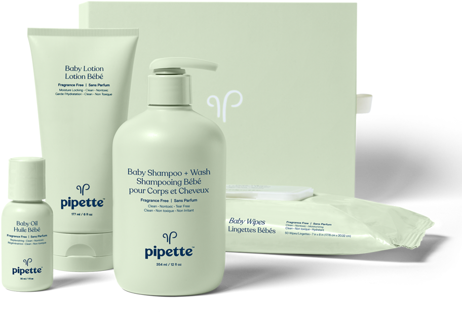Pipette Baby Care Products Set PNG