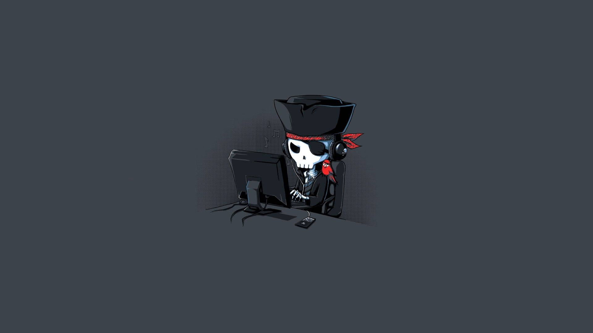 Pirat Skeleton Desktop Wallpaper